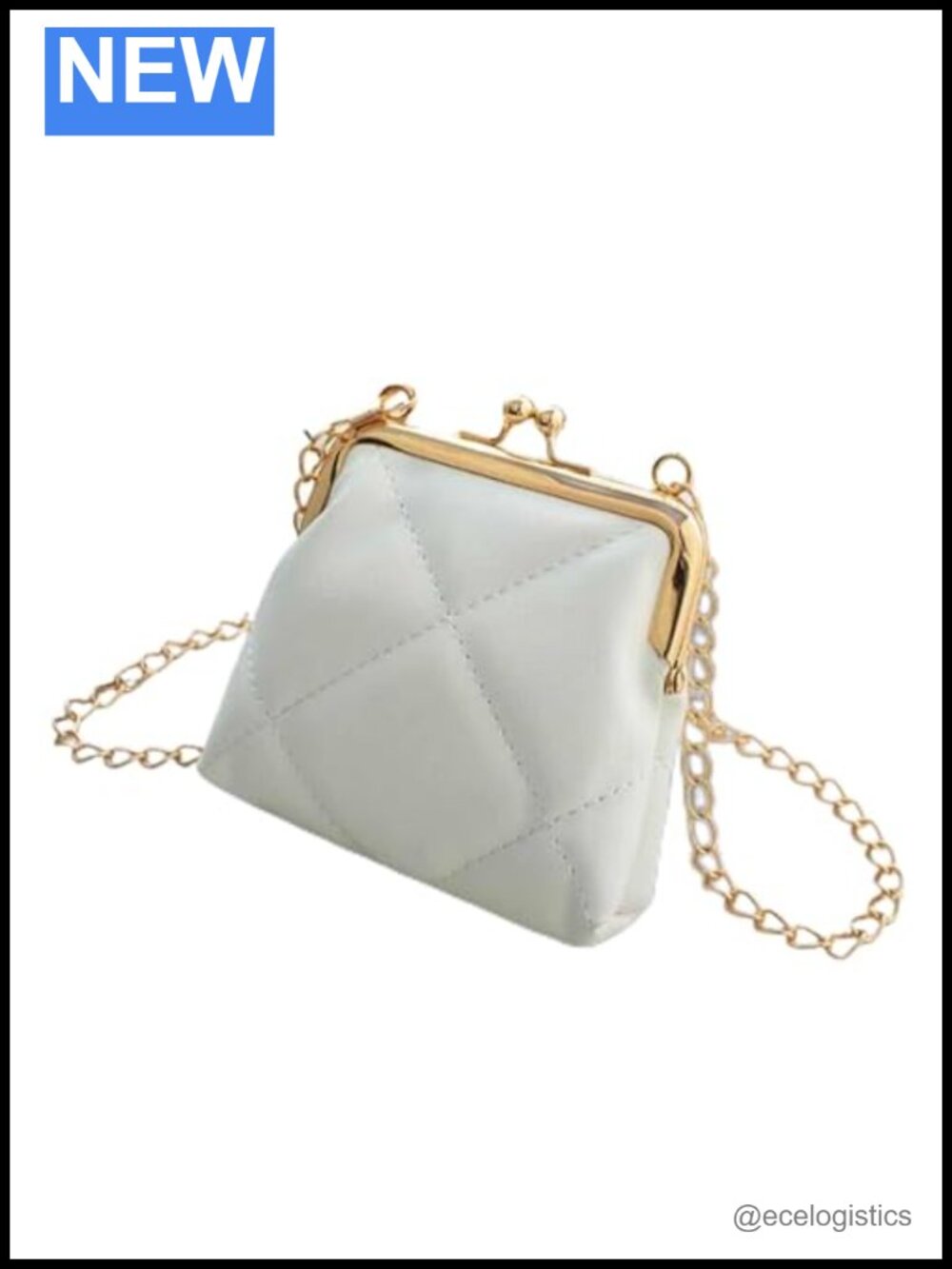 Vintage Genuine Leather Kiss Lock Crossbody Purse with Wallet Functionality